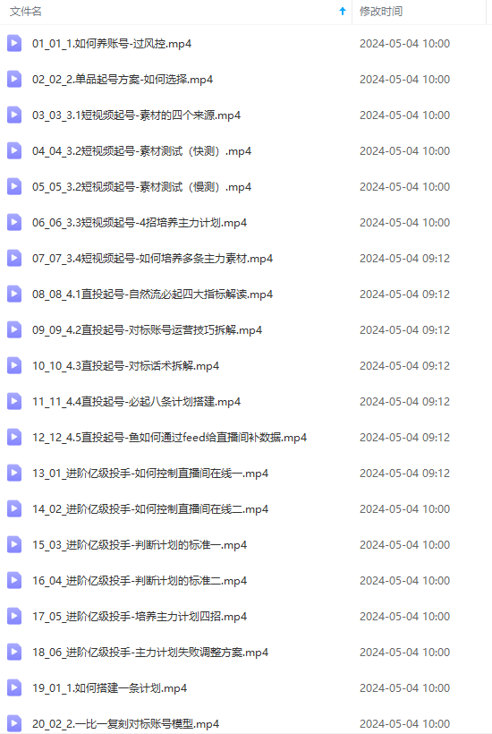 图片[2]-（10297期）2024单品正价起号，直播素材投流选品：选品课+投流课+素材课+卡首屏/100节-星火爱财