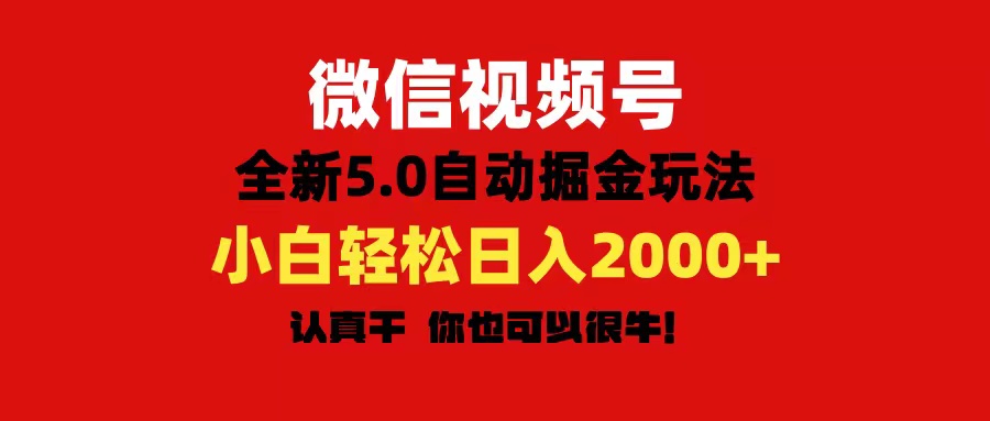 （11332期）微信视频号变现，5.0全新自动掘金玩法，日入利润2000+有手就行-星火爱财