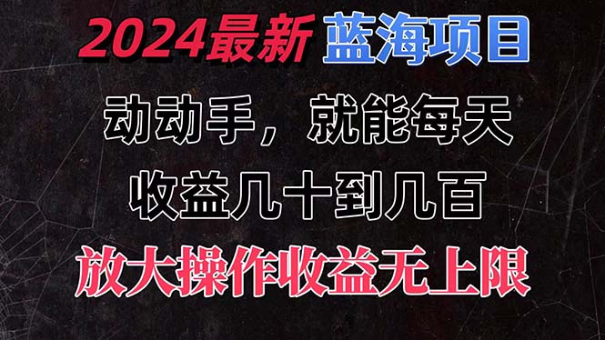 （11470期）有手就行的2024全新蓝海项目，每天1小时收益几十到几百，可放大操作收…-星火爱财
