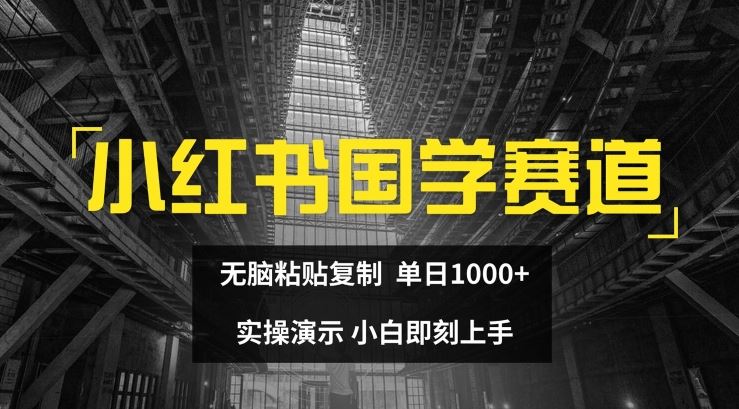 小红书国学赛道，无脑粘贴复制，单日1K，实操演示，小白即刻上手【揭秘】-星火爱财
