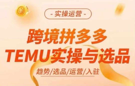 跨境拼多多TEMU实操与选品，多多temu跨境选品运营实操-星火爱财