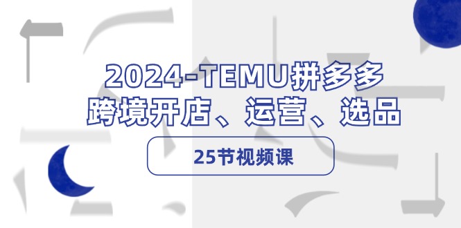 （12106期）2024-TEMU拼多多·跨境开店、运营、选品（25节视频课）-星火爱财