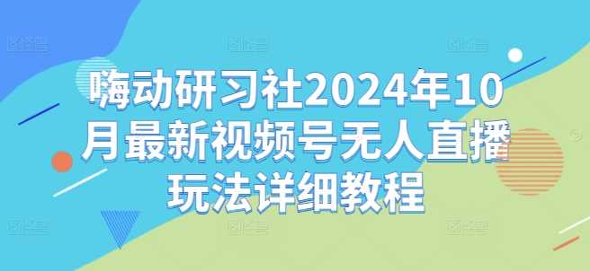 嗨动研习社2024年10月最新视频号无人直播玩法详细教程-星火爱财