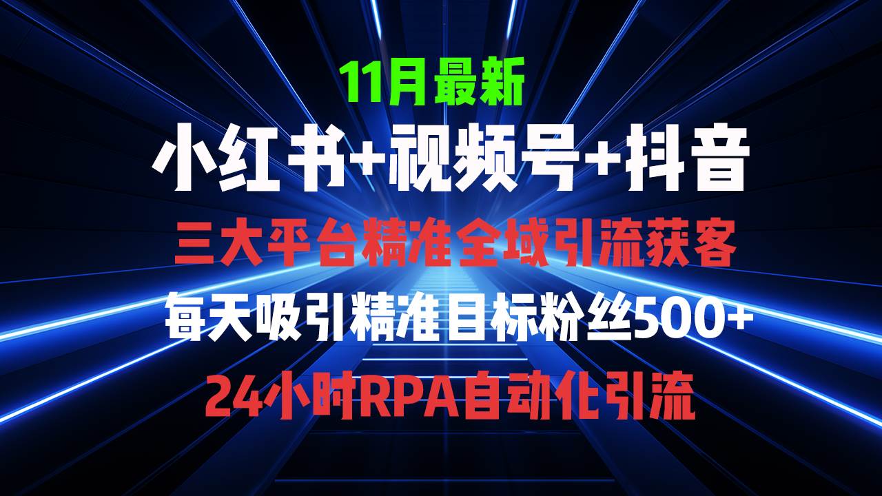 （13259期）全域多平台引流私域打法，小红书，视频号，抖音全自动获客，截流自…-星火爱财