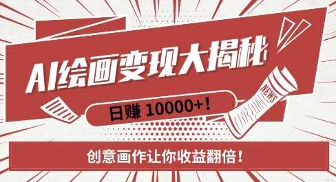 AI梦境绘画致富秘籍，复制粘贴，新手也能快速掌握，创意画作让你收益翻倍-星火爱财