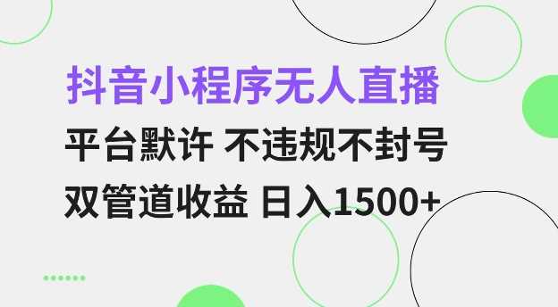 抖音小程序无人直播 平台默许 不违规不封号 双管道收益 日入多张 小白也能轻松操作【仅揭秘】-星火爱财