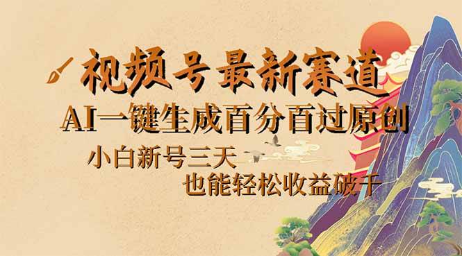 （14363期）视频号最新爆火赛道，AI一键生成百分百过原创，小白新号三天，也能轻松…-星火爱财