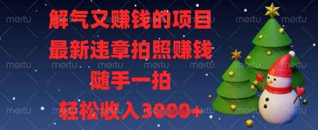 解气又挣钱的项目，最新违章拍照挣钱，随手一拍，轻松收入数张【揭秘】-星火爱财