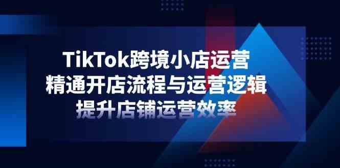 TikTok跨境小店运营，精通开店流程与运营逻辑，提升店铺运营效率-星火爱财