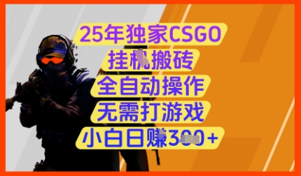25年独家CSGO挂G搬砖，全自动操作，无需打游戏，小白日入3张+【揭秘】-星火爱财