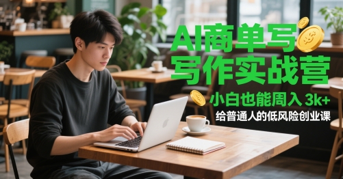 AI商单写作实战营，小白也能周入3k+，给普通人的低风险创业课-星火爱财