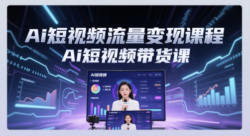 Ai短视频流量变现课程，Ai短视频带货课-星火爱财