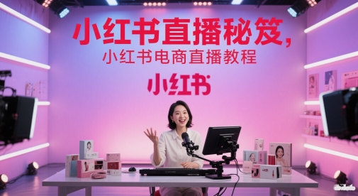 小红书直播秘笈，小红书电商直播教程-星火爱财
