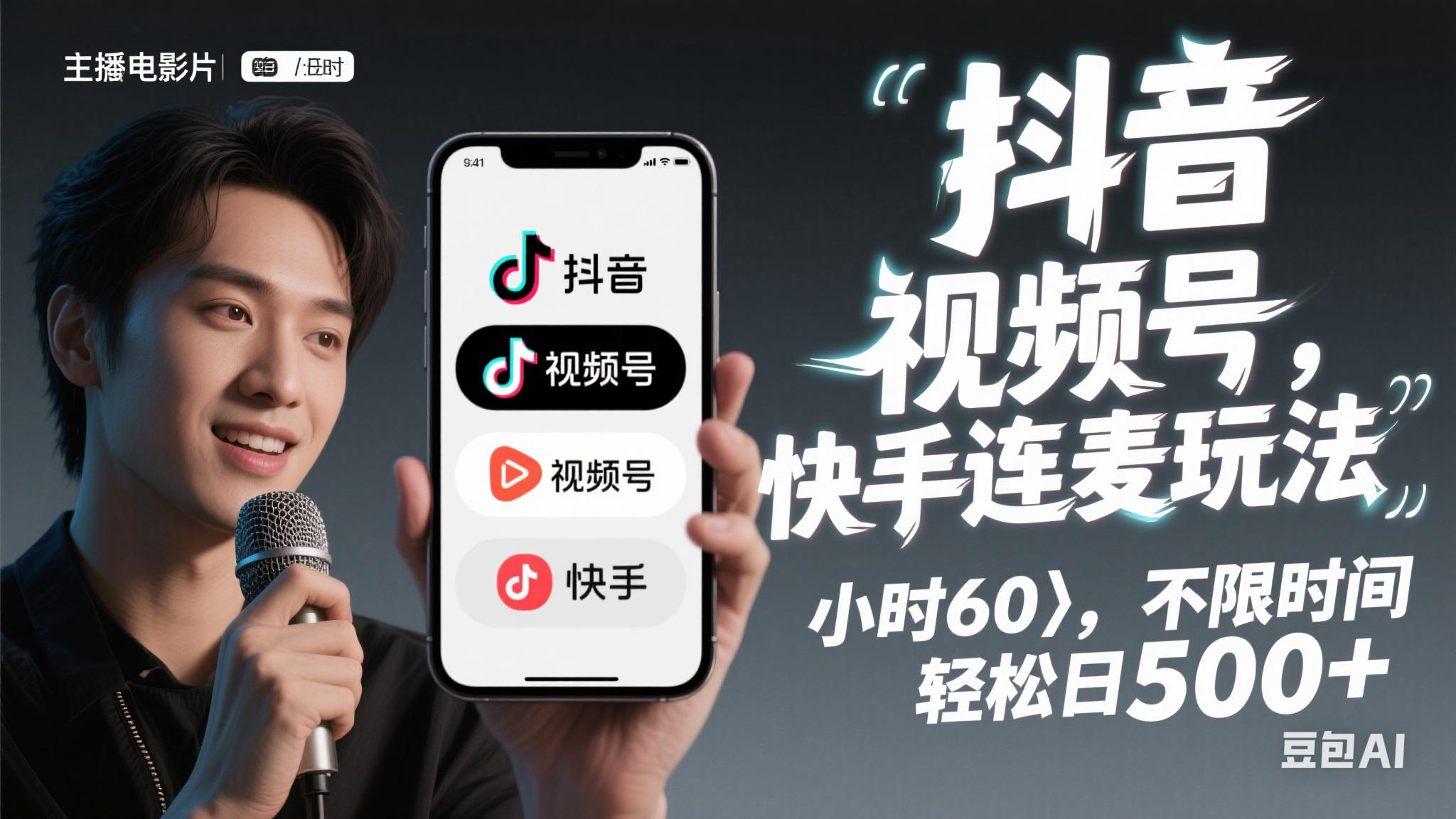 （14899期）抖音，快手，视频号无脑连麦玩法！快速入门，单日稳冲1000+-星火爱财