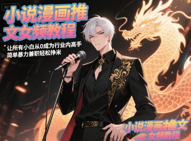 小说漫画推文女频教程，让所有小白从0成为行业内高手，简单暴力兼职轻松挣米-星火爱财