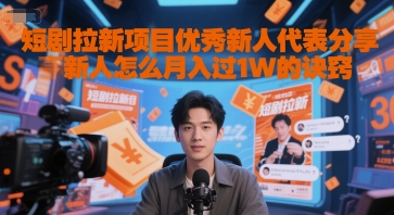 短剧拉新项目优秀新人代表分享新人怎么月入过1W的诀窍-星火爱财