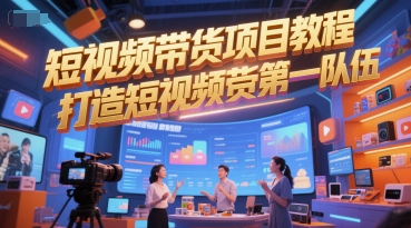 短视频带货项目教程，打造短视频带货第一队伍-星火爱财