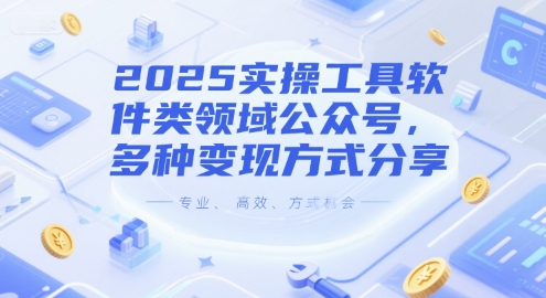 2025实操工具软件类领域公众号，多种变现方式分享-星火爱财