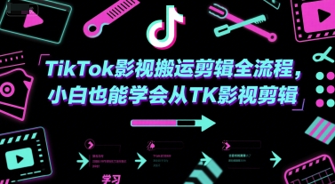 TikTok影视搬运剪辑全流程，小白也能学会从TK影视剪辑-星火爱财