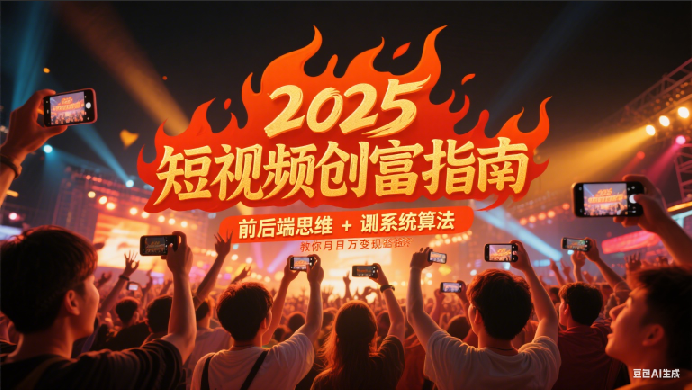 2025短视频创富指南，前后端思维 + 系统算法，教你月入过万变现路径-星火爱财