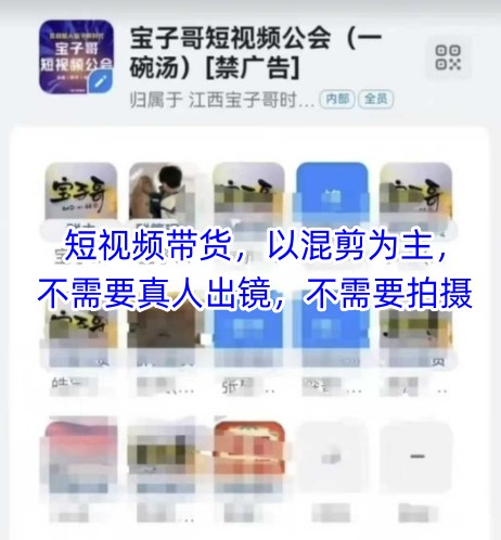 宝子哥头部团队短视频带货，以混剪为主，不需要真人出镜，不需要拍摄【更新6月】-星火爱财