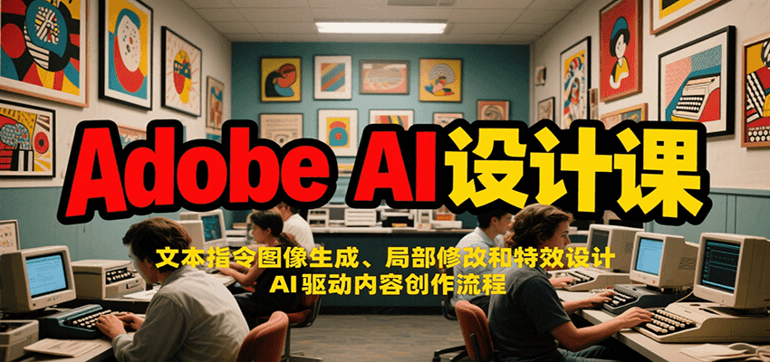 Adobe AI设计课：文本指令图像生成、局部修改和特效设计，AI驱动内容创作流程-星火爱财