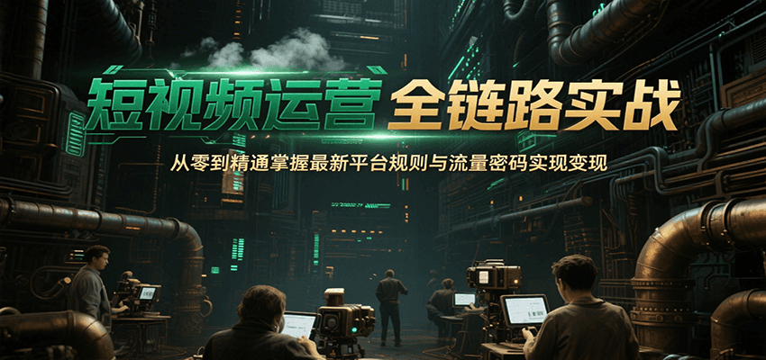 短视频运营全链路实战，从零到精通掌握最新平台规则与流量密码实现变现-星火爱财