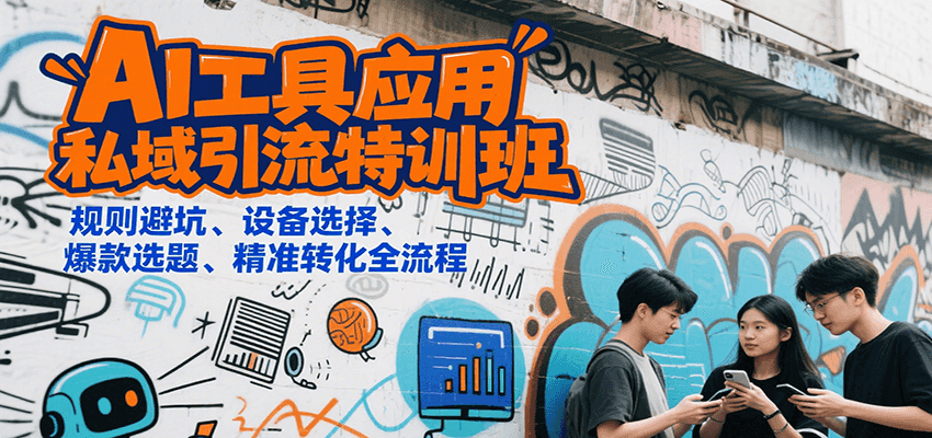 AI工具应用私域引流特训班，规则避坑、设备选择、爆款选题、精准转化全流程-星火爱财