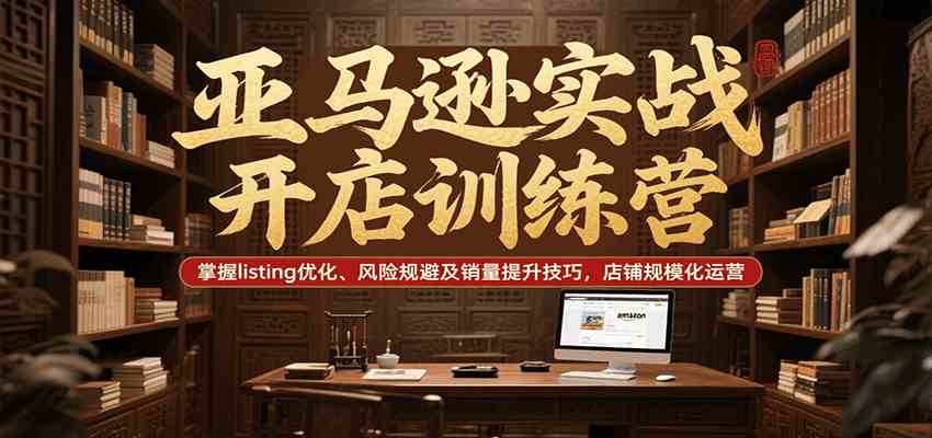 亚马逊实战开店训练营，掌握listing优化、风险规避及销量提升技巧，店铺规模化运营-星火爱财